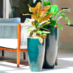 Vaso de Polietileno Redondo ALTO VERONA tam 30 x 53 cm Vasart cor Rusty - 3