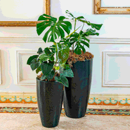 Vaso de Polietileno Redondo ALTO VERONA tam 30 x 53 cm Vasart cor Rusty - 5