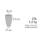 Ver imagem 2 de Vaso de Polietileno Redondo ALTO VERONA tam 30 x 53 cm Vasart cor Rusty