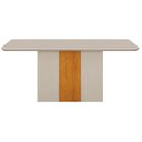 Ver imagem 1 de Mesa de Jantar Doha 160x80 Canto Copo com Vidro Off White Cinamomo Off White - Leifer
