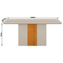 Ver imagem 2 de Mesa de Jantar Doha 160x80 Canto Copo com Vidro Off White Cinamomo Off White - Leifer