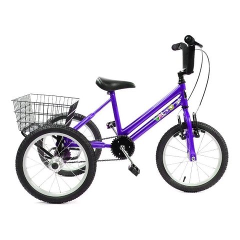 Triciclo Infantil Aro 16 - Super Luxo - Violeta escuro