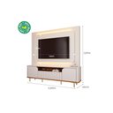 Ver imagem 3 de Rack c/Painel p/ TV 70 pol Diamantina 200cm White Permóbili