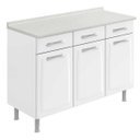 Ver imagem 1 de Gabinete 3 Portas e 3 Gavetas Premium Itatiaia IG3-120TL (Com tampo)