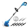 21V 1500mAh Electric Grass Trimmer With 2 Li-ion Battery Lawn Mower Powerful Cutter Weeder Cordless  - 1