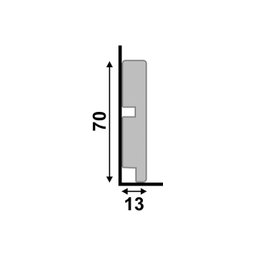 Rodape Poliestireno 7cm Liso Cinza Titanium 451 Santa Luzia:cinza Titanium - 2