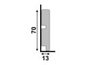 Ver imagem 2 de Rodape Poliestireno 7cm Liso Cinza Titanium 451 Santa Luzia:cinza Titanium