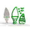 Cortador Trolls - Guy Diamante Modular Tamanho 8 Cm - 1