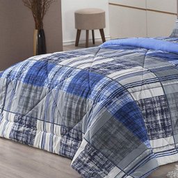 Edredom Monschau Azul Casal 03 Peças Dupla Face 120 Fios - 3