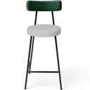 Ver imagem 5 de Kit 05 Banquetas Baixa Cozinha e Sala Jantar Bancada Milão L02 Facto Verde Linho Cinza - lyam decor