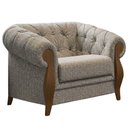 Ver imagem 1 de Poltrona Decorativa Capitone Milano Pes Madeira Boucle Tce 1018 Moll