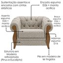 Ver imagem 5 de Poltrona Decorativa Capitone Milano Pes Madeira Boucle Tce 1018 Moll