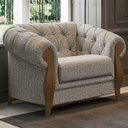 Ver imagem 2 de Poltrona Decorativa Capitone Milano Pes Madeira Boucle Tce 1018 Moll