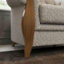 Ver mais imagens de Poltrona Decorativa Capitone Milano Pes Madeira Boucle Tce 1018 Moll