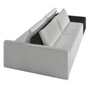 Ver imagem 4 de Sofá Ilha Modular Living com Puff 252cm Georgia K04 Bouclê Cinza/preto - Mpozenato