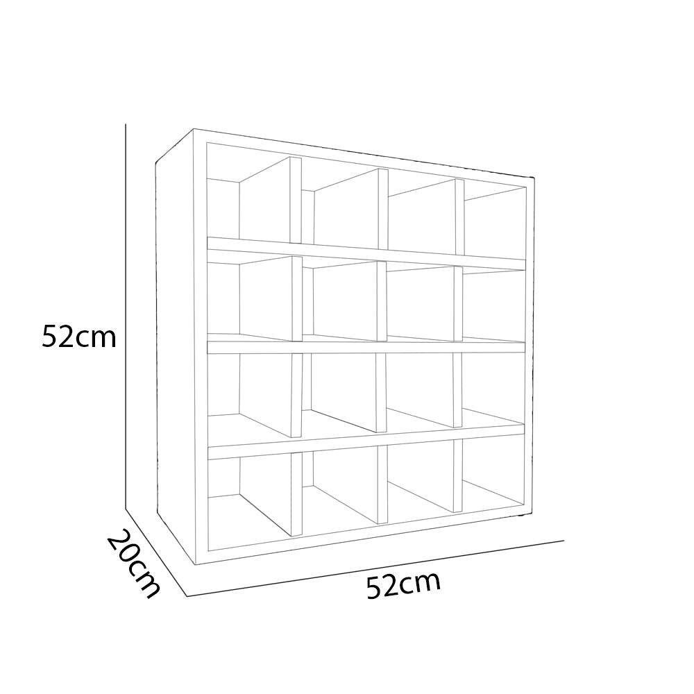 Porta Toalha Nicho Toalheiro 16 Lugares 52x52cm Sam Preto M12 - D'rossi - 2