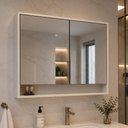 Ver imagem 2 de Espelheira para Banheiro 2 Portas com Nicho 80cm Multimóveis CR10176 Branco