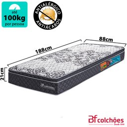 Colchão Solteiro Bf Molas Ensacadas com Pillow de Tecnologia Tridimensional Ortopédica Relax 88x188x - 2