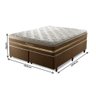 Cama Box King Umaflex Capuccino com Molas Ensacadas Marrom - 3