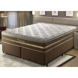 Cama Box King Umaflex Capuccino com Molas Ensacadas Marrom - 1