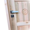 Ver imagem 4 de Kit Porta de Madeira Maciça Torneada Eucalipto 210x82cm Batente 11cm Abertura Esquerda Marrom Unipor