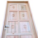 Ver imagem 6 de Kit Porta de Madeira Maciça Torneada Eucalipto 210x82cm Batente 11cm Abertura Esquerda Marrom Unipor
