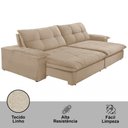 Ver imagem 3 de Sofá Gaia Linho 02 Módulos 80 Cm B25cm Meu Sofá Online