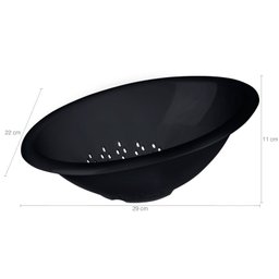 Escorredor de Massa e Arroz Legumes Macarrão Utensílio Coza Preto - 2 Escorredor de Massa e Arroz Legumes Macarrão Utensílio Coza Preto - 2