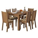 Ver imagem 2 de Conjunto Sala de Jantar Madesa Maris Mesa Tampo de Madeira com 6 Cadeiras Rustic/Bege Marrom Cor:Rus