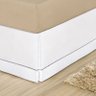 Saia para Cama Box Solteiro- Ponto Palito 01 peça- Branco - 3