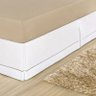 Saia para Cama Box Solteiro- Ponto Palito 01 peça- Branco - 1