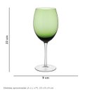 Ver mais imagens de Jogo 2 Peças Taça de Vidro 590ml Verde 23x9x9cm Vinho Água Espumante Champagne