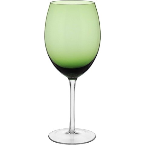 Jogo 2 Peças Taça de Vidro 590ml Verde 23x9x9cm Vinho Água Espumante Champagne