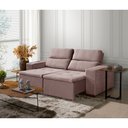 Ver imagem 1 de Sofá Modular 3 Lugares Búzios 195cm com Molas, Retrátil e Reclinável com Tecido Veludo Nobre Sofatec