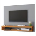 Ver imagem 1 de Painel Cissa Tv 32 36 39 40 42 46 47 50 Polegadas Prateleira Nicho Quarto Sala - Cinza/cinamomo