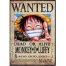 Quadros Decoração Anime One Piece Wanted Monkey D Luffy 2un - 2