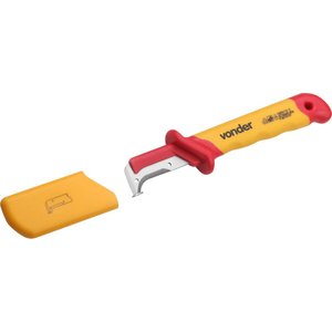 Faca Curva para Desencapar Cabos 7'' Isolada Iec60900 Vonder