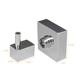 Acabamento Quadrado Registro Lucca 1/2 3/4 E 1 Metal - Fabrimar - 4