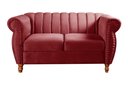 Ver imagem 2 de Conjunto Realeza Sofá com Poltronas Chesterfield Decoração Sala Recepção - Suede Bordô