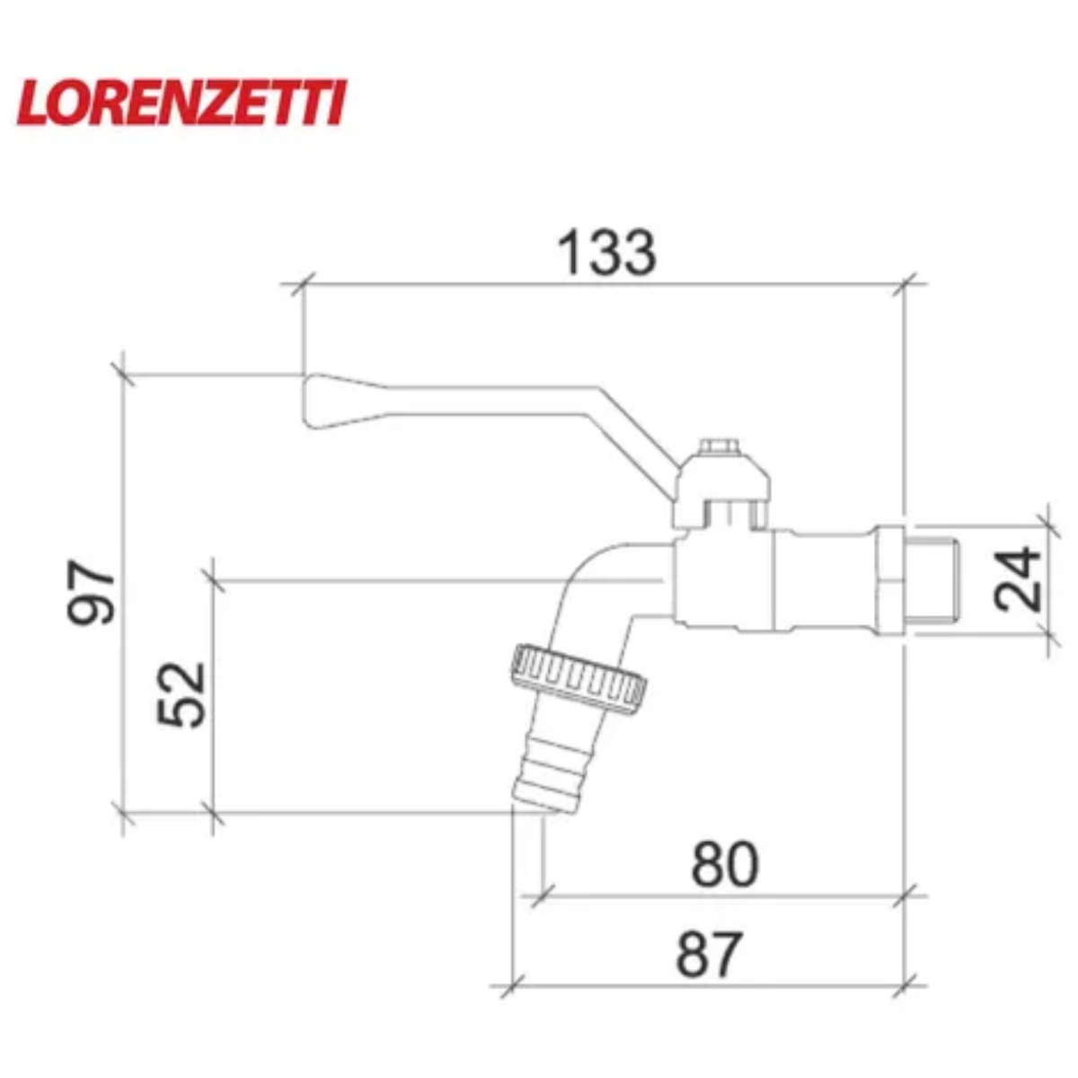 Torneira de Esfera 1/2 1130 C12 Lorenzetti - 3