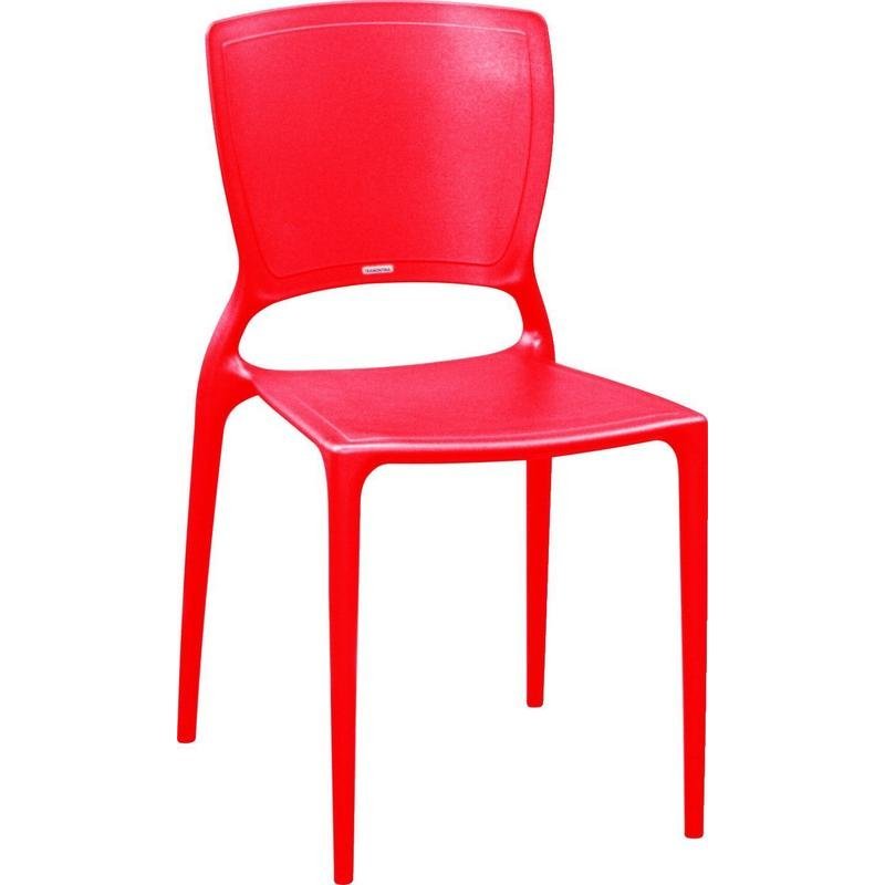 Cadeira Sofia Vermelha Tramontina Encosto Fechado 92236/040 - 1