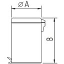 Ver imagem 2 de Lixeira Aço Inox com Pedal e Balde Removível 3 Litros Tramontina 94538/103