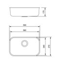 Ver imagem 3 de Cuba Retangular Aço Inox 56 BL 560x340x170mm Alto Brilho /Escape 94024/203 Tramontina