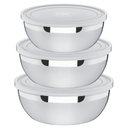Ver imagem 1 de Jogo de Potes Tramontina Freezinox em Aço Inox com Tampa Plástica 3 Peças
