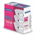 Ver imagem 2 de Jogo de Potes Tramontina Freezinox em Aço Inox com Tampa Plástica 3 Peças