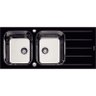 Pia de Vidro Preto para Granito 2 cubas 1160x500mm Tramontina 93953/203 - 1