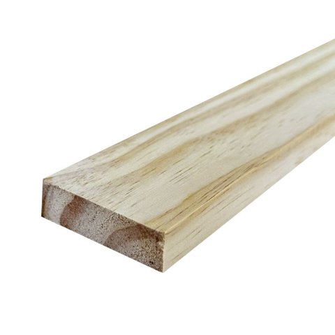 Kit 6 Ripas Madeira Pinus Maciça 100x6x1,8cm Lixadas