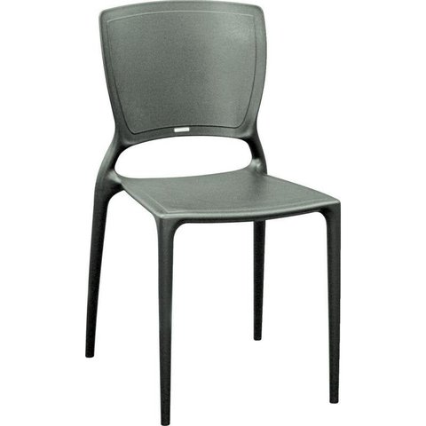 Cadeira Sofia Grafite Tramontina Encosto Fechado 92236/007
