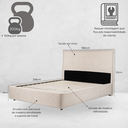 Ver imagem 2 de Cama Queen Ayla com Cabeceira Estofada Linho 218cm x 180cm Cinza Casavee