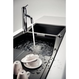 Pia de Quartzo 2 Cubas + Escorredor 1160x500mm Carbonium Tramontina 93962/001 - 3